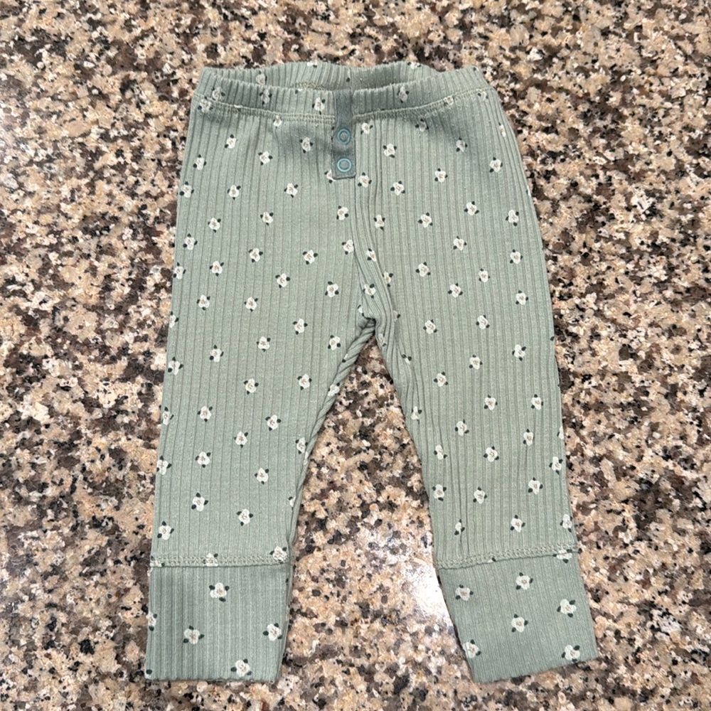 Zara Baby Girl Sweater Leggings in Mint Green (9-12M)